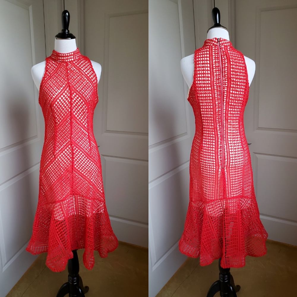 NWT Ecléct Red Midi Dress, S